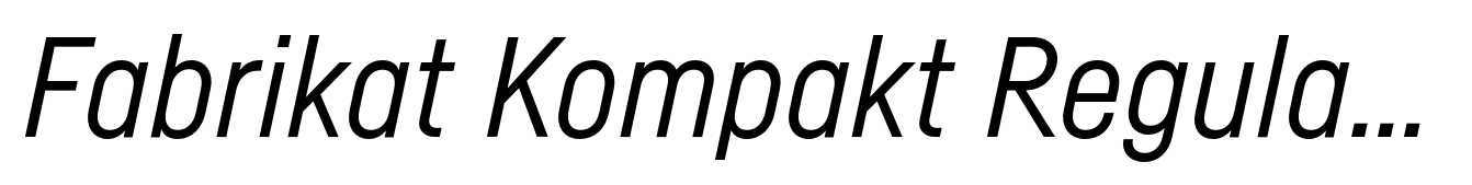 Fabrikat Kompakt Regular Italic